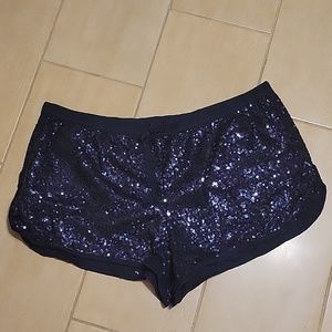Brand New Victoria Secrets Navy Blue Sequins Sleep Shorts